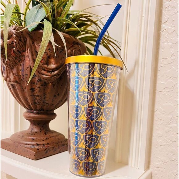 Walt Disney World 50th Anniversary Tumbler with Straw - Picture 2 of 5
